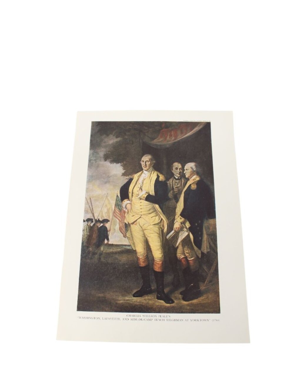 Charles Willson Peale Washington Lafayette Tench Tilghman Print Vintage 94697